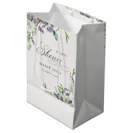 Sacola Para Presentes Média Lavanda Chá de panela de folhagem Eucalyptus Leafy