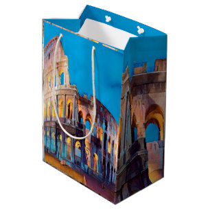 Sacola Para Presentes Média ldp COLOSSEUM Roma - à noite -
