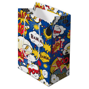 Sacola Para Presentes Média legal super-herói palavra arte com estilo