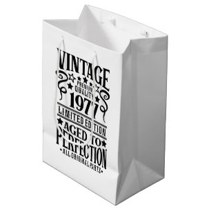 Sacola Para Presentes Média Legal Vintage Birth year 1977