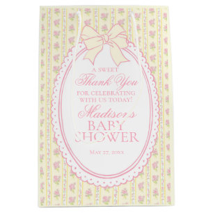 Sacola Para Presentes Média Lembrancinhas Amarelas Vintage Elegantes Florais p