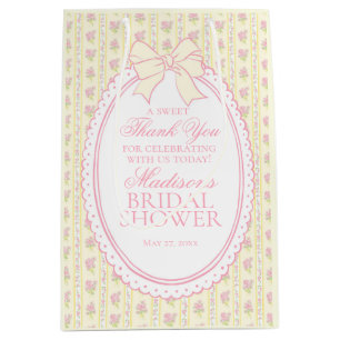 Sacola Para Presentes Média Lembrancinhas Amarelas Vintage Elegantes Florais p