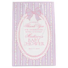 Sacola Para Presentes Média Lembrancinhas Roxas Vintage Elegantes Florais para
