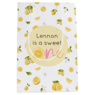 Sacola Para Presentes Média Lemon Sweet One Birthday