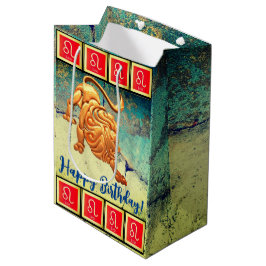 Sacola Para Presentes Média Leo - Parabéns, Saco Médio de Presente