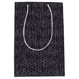 Sacola Para Presentes Média Leopardo Cinzento