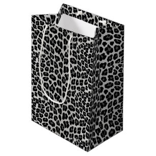 Sacola Para Presentes Média Leopardo-da-neve