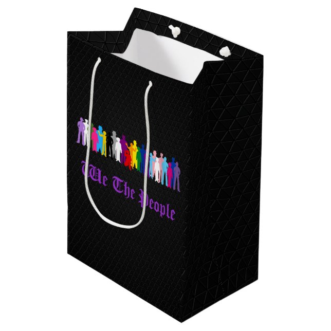 Sacola Para Presentes Média LGBT We The People design (Frente inclinada)
