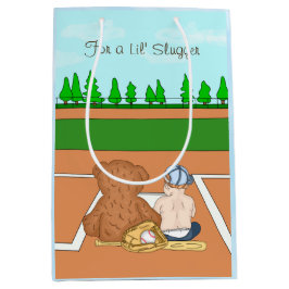Sacola Para Presentes Média Lil'Slugger Baseball Themed Kid's