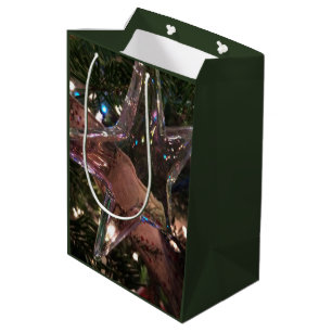 Sacola Para Presentes Média Limpar Fotografia de Ornamento por Estrela Luminos