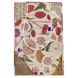 Sacola Para Presentes Média Linda Floral Pressa