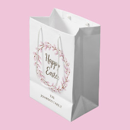 Sacola Para Presentes Média Linda Páscoa de Salgueiro Chato Rosa