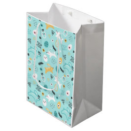Sacola Para Presentes Média Lindo padrão de Coelho da Páscoa Coelhinhos Kawaii
