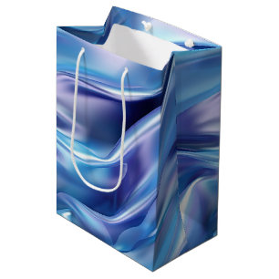 Sacola Para Presentes Média Lindo Sonho Azul Roxo Chá de Noiva