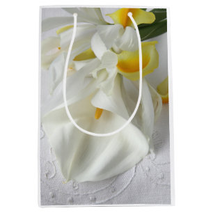 Sacola Para Presentes Média Lírios-calla e íris