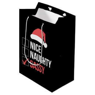 Sacola Para Presentes Média Lista de Natal Maliciosa e Safada