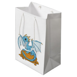 Sacola Para Presentes Média Little Blue Dragon