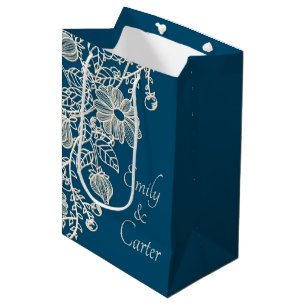 Sacola Para Presentes Média Local De Casamento De Azul