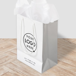 Sacola Para Presentes Média Logotipo corporativo   Minimalista moderno de neg