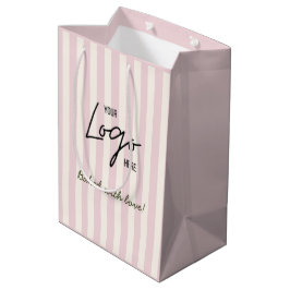 Sacola Para Presentes Média Logotipo da Cute Stripes Bakery Cafe Assado Com Am