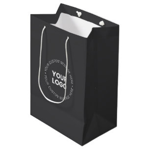 Sacola Para Presentes Média Logotipo da empresa minimalista moderno/qualquer i