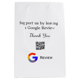 Sacola Para Presentes Média logotipo de revisão de negócios do Google Scan QR 