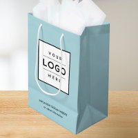 Logotipo Empresarial Personalizado Azul Água Brand