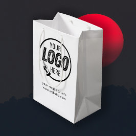 Sacola Para Presentes Média Logotipo Empresarial Profissional Corporativo