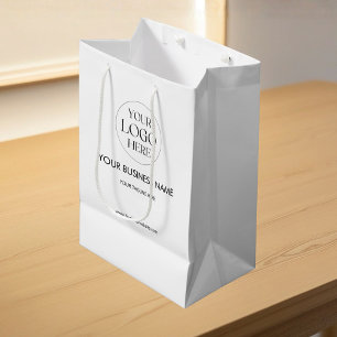 Sacola Para Presentes Média Logotipo Personalizado da Empresa Pequena Loja de