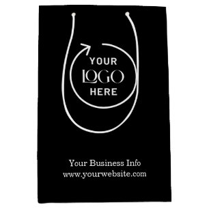 Sacola Para Presentes Média Logotipo Profissional Empresa Corporativa de Neg