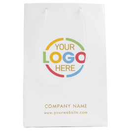 Sacola Para Presentes Média Logotipo simples Dourado corporativo corporativo c