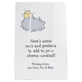 Sacola Para Presentes Média Loucos & Pretzels Chemo Cocktail - Engraçado Quimi