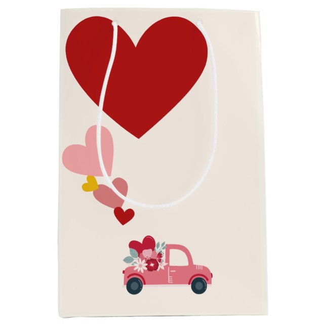 Sacola Para Presentes Média Love & Hearts Gift Bag (Frente)