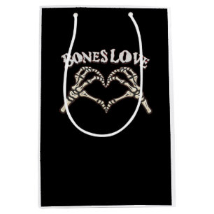 Sacola Para Presentes Média Love Skeleton Hand Classic