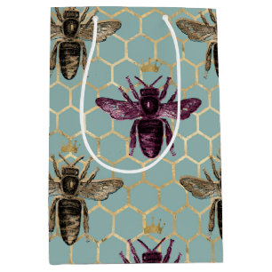 Sacola Para Presentes Média Lovely Bee Series Design 3