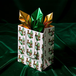 Sacola Para Presentes Média Lucky Love Gnomo Rua. Dia de Patrick