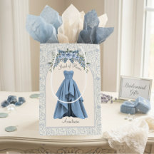 Luxe Dusty Blue Dama de Honra Personalizado