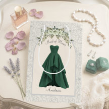Luxe Esmeralda Verde Dama de Honra Personalizada