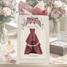 Luxe Rosa Empoeirada Dama de Honra Bridal Personal