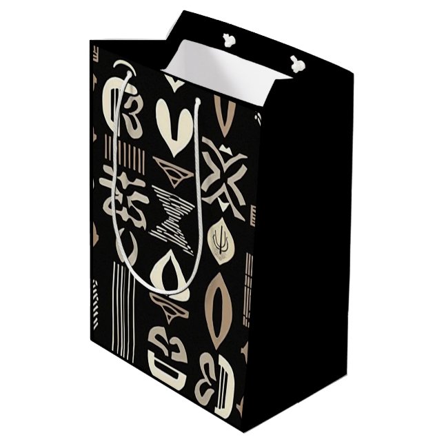 Sacola Para Presentes Média Luxo sofisticado, Caribe africano Lúpulo (Verso inclinado)