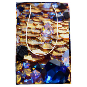 Sacola Para Presentes Média Luxury Fantasy Gemstone Abstrato