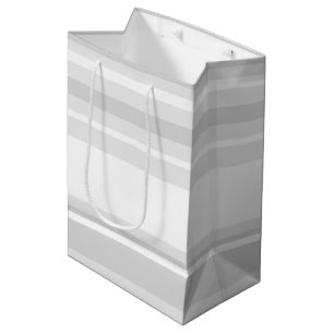 Sacola Para Presentes Média Luz - listras cinzentas