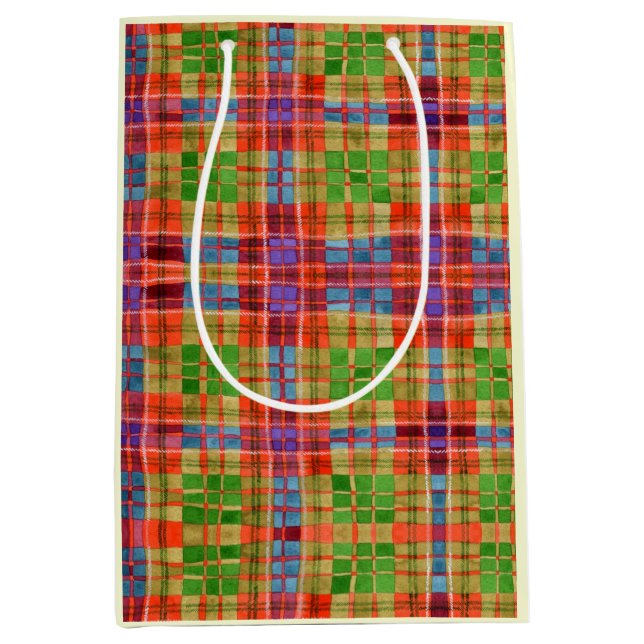 Sacola Para Presentes Média MAC RAE TARTAN Média Gift Bag (Frente)