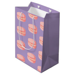 Sacola Para Presentes Média Macarons rosa