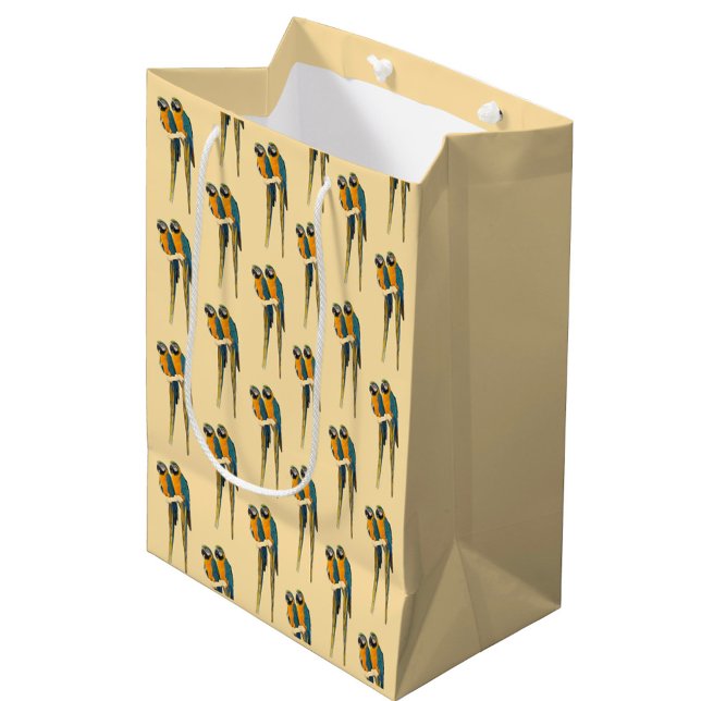 Sacola Para Presentes Média Macaw Parrots Photo Gift Bag (Criador carregado)