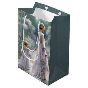 Sacola Para Presentes Média Mãe E Filha Em Wisteria