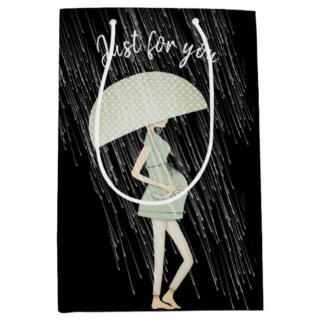 Sacola Para Presentes Média Mãe esperta com guarda-chuva (Frente)