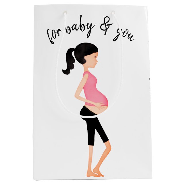 Sacola Para Presentes Média Mãe Esperta em Branco (Frente)