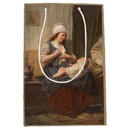 Sacola Para Presentes Média Mãe segurando seu filho (por Rudolf Jordan)