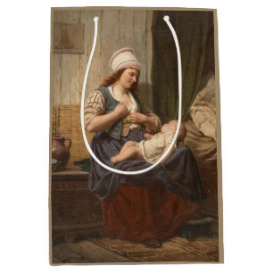 Sacola Para Presentes Média Mãe segurando seu filho (por Rudolf Jordan)